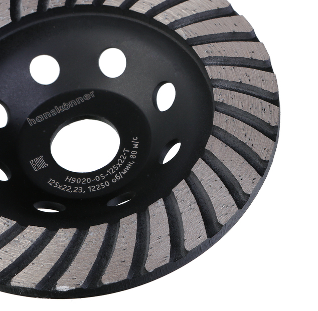 Чашка алмазная, шлифовальная Extreme, 125x22мм, TURBO, Hanskonner