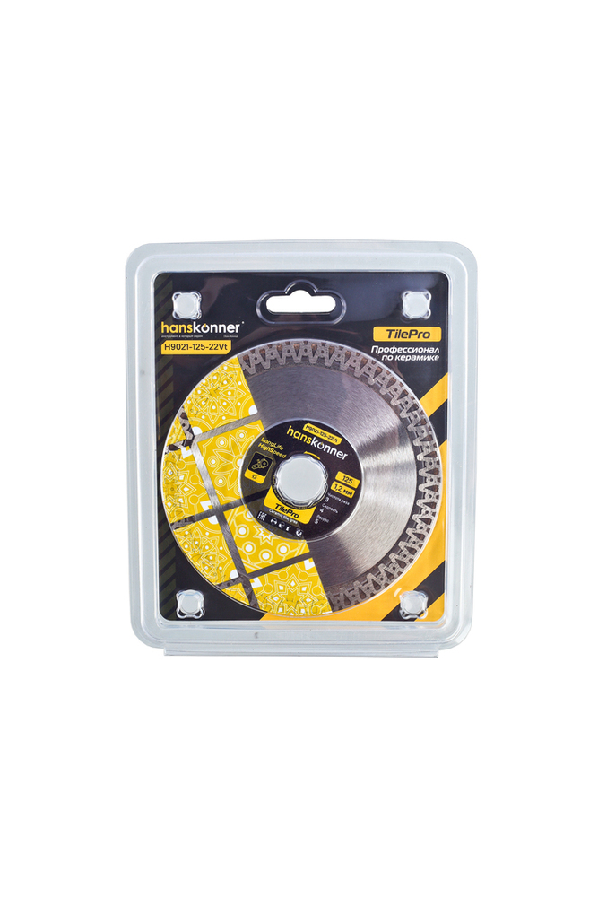 Алмазный диск 125x22,23x1,2 мм V-тип TilePro Hanskonner