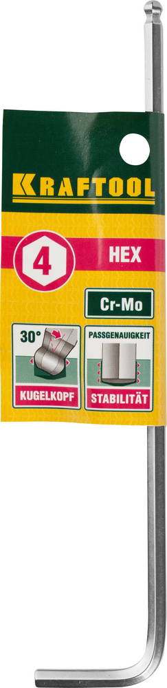 KRAFTOOL Industrie HEX 4, Длинный имбусовый ключ (27437-4)