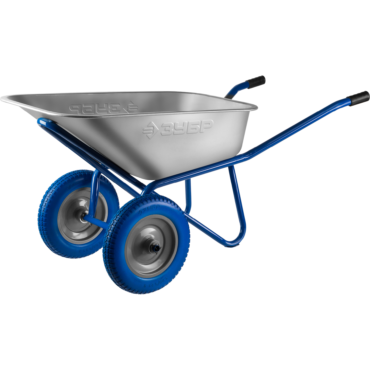 ЗУБР ПТ-300, 110 л, 240 кг, двухколесная, оцинкованная сталь, строительная тачка, ПРОФЕССИОНАЛ (39911)