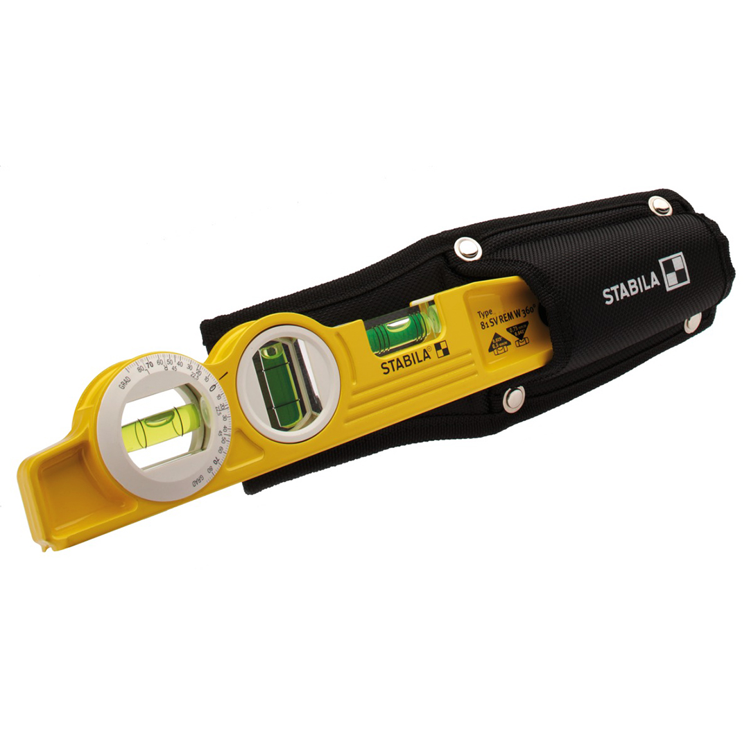 Уровень Stabila тип 81SV REM W360, 25см литой профиль(1верт.,1гориз.,1х360, магнитный,точн. 0,5мм/м)