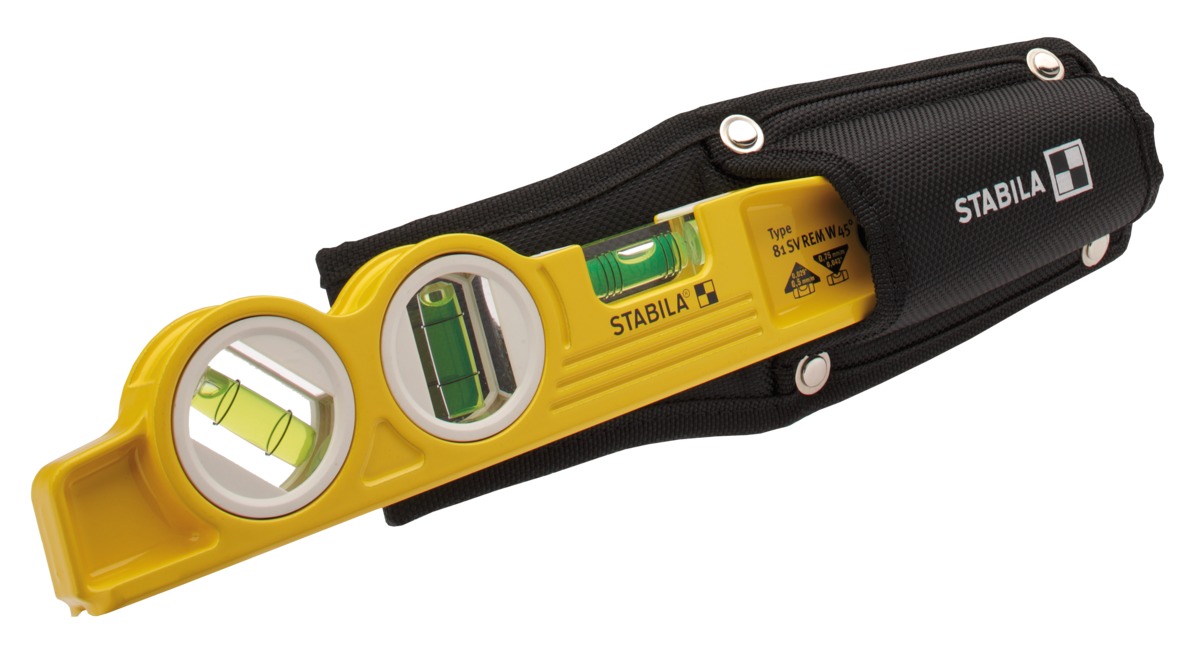 Уровень Stabila тип 81SV REM W45, 25см литой профиль (1верт.,1гориз.,1х45, магнитный,точн. 0,5мм/м)