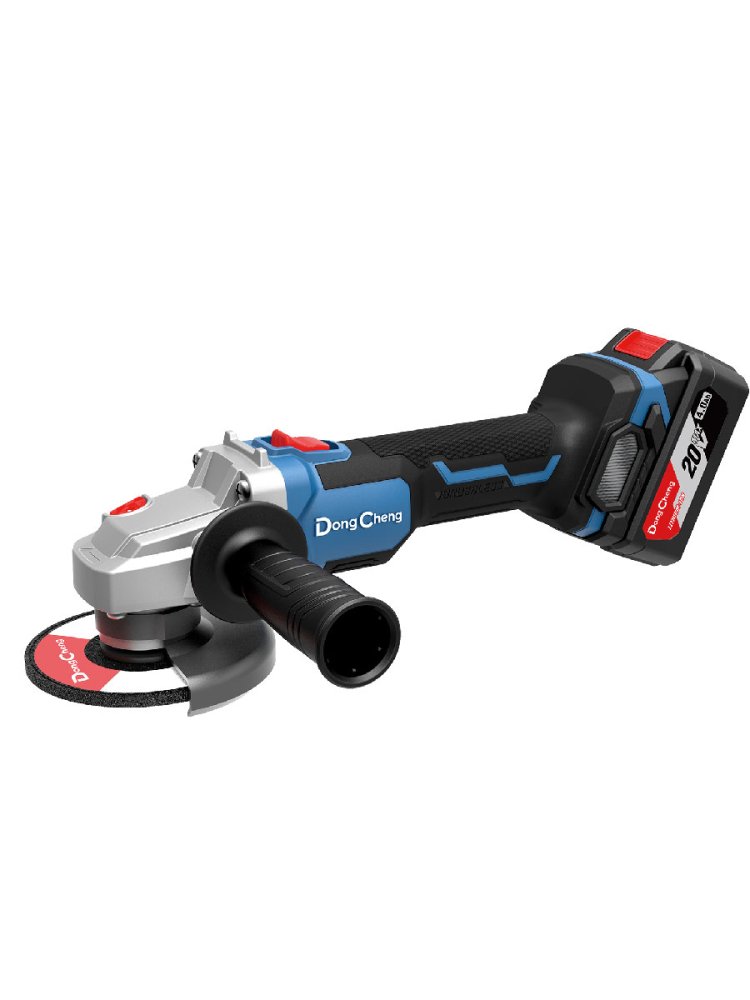 Аккумуляторная угловая шлифовальная машина DongCheng DCSM03-125(TYPE FK), 20 В, 125 мм, 2 акб 5 Ач, зу 4 А
