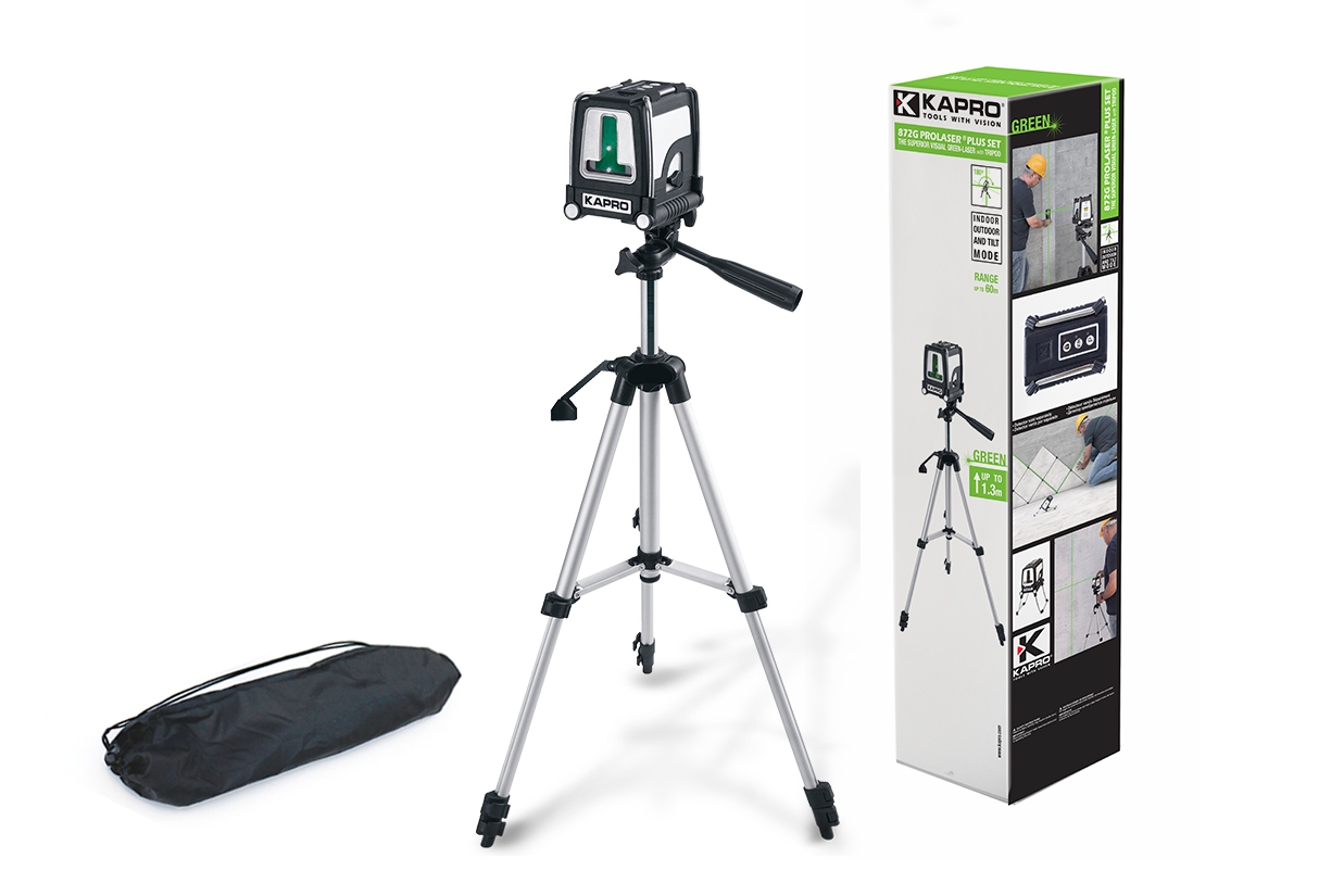 872G-набор Kapro лазерный нивелир зеленый (872g + тренога)